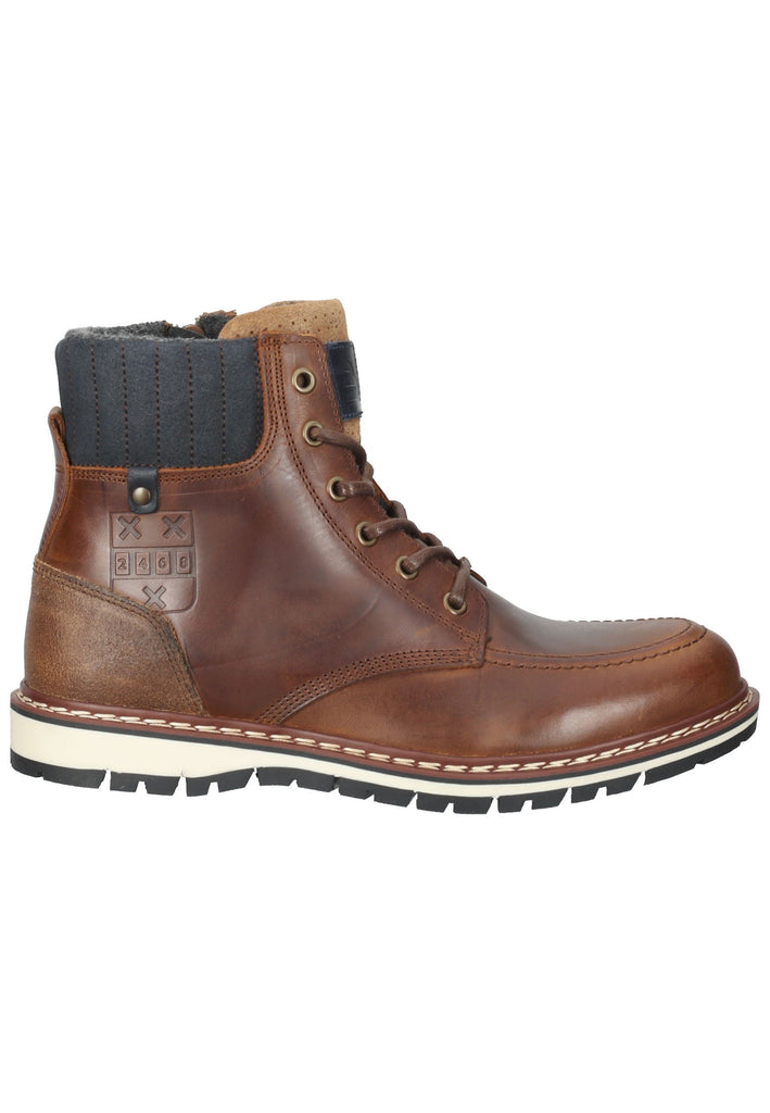 Bullboxer Stiefelette Leder Cognac Warmfutter