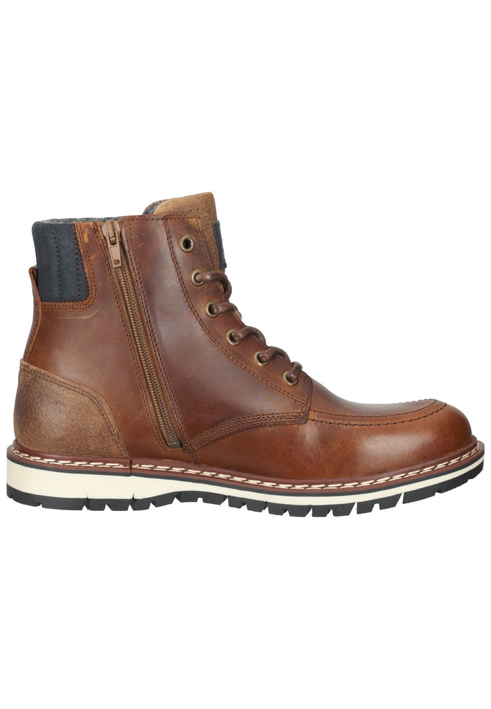 Bullboxer Stiefelette Leder Cognac Warmfutter