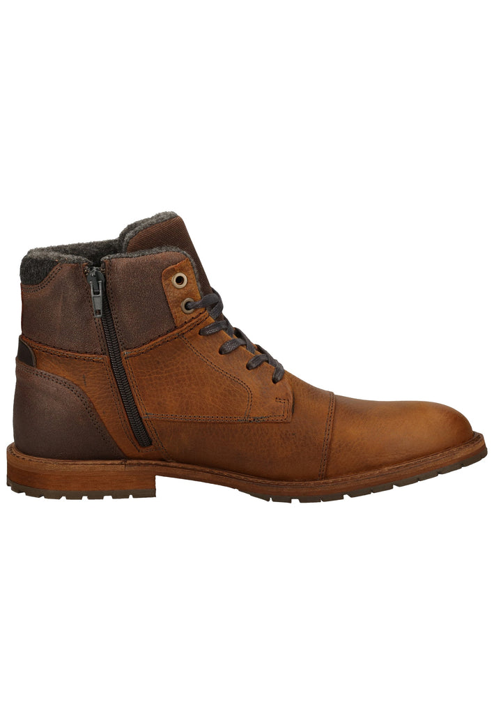 Bullboxer Stiefelette Leder Cognac Warmfutter