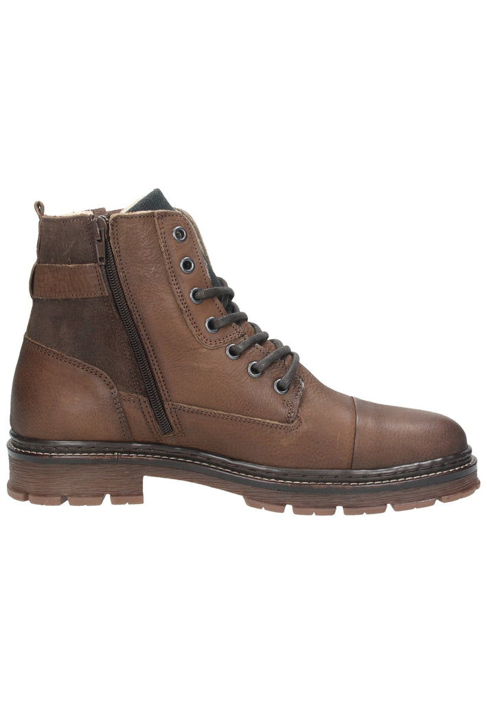 Bullboxer Stiefelette Leder Cognac Warmfutter