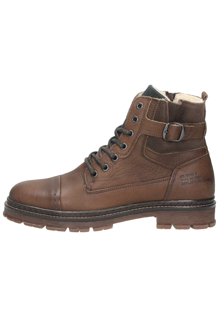 Bullboxer Stiefelette Leder Cognac Warmfutter