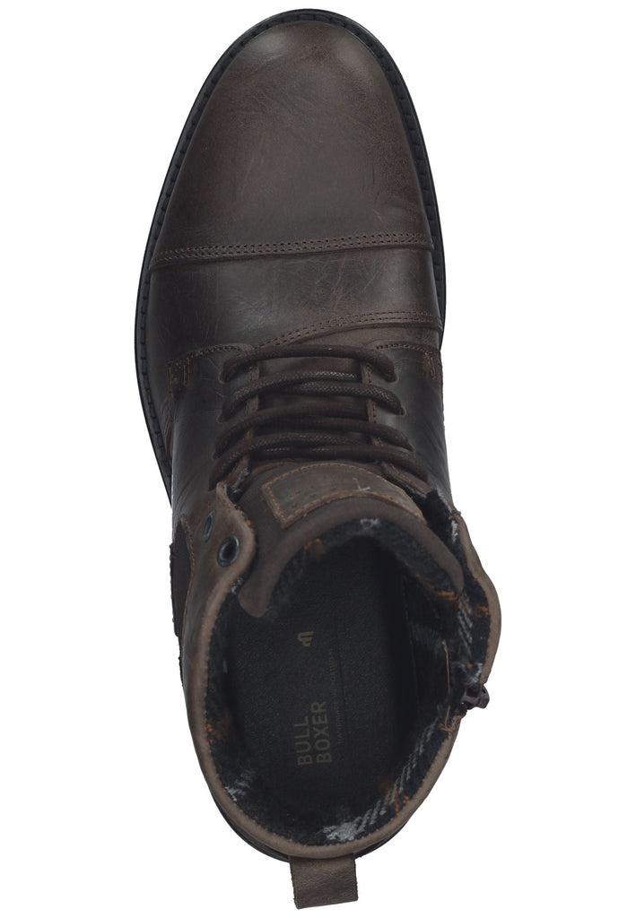 Bullboxer Stiefelette Leder Dunkelbraun Warmfutter
