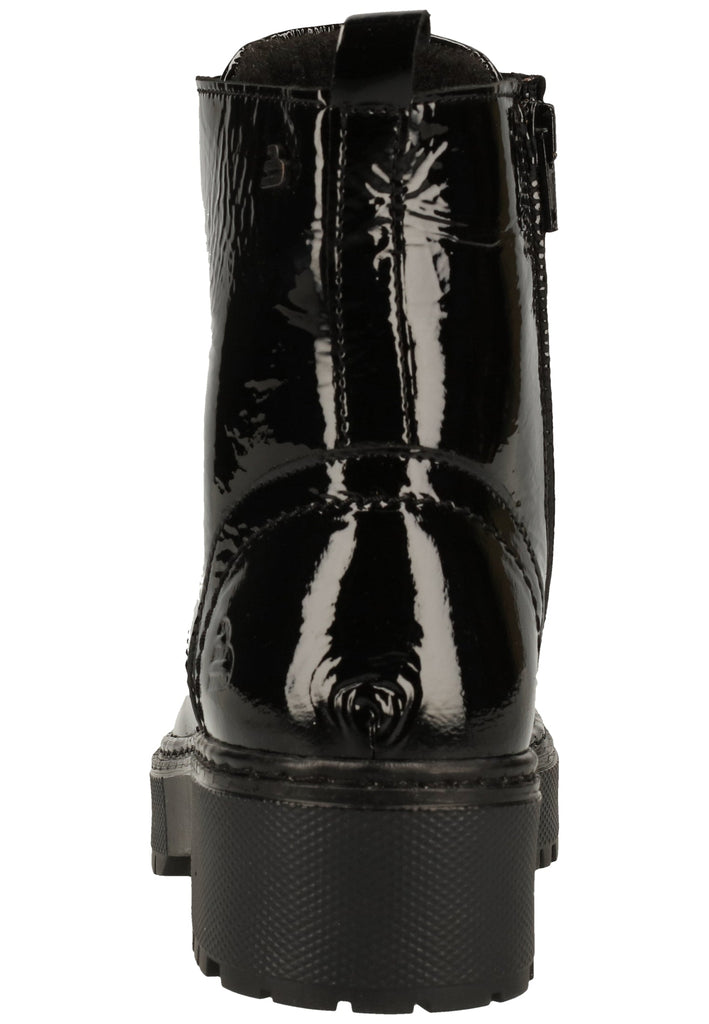 Bullboxer Stiefelette Leder Schwarz Lack