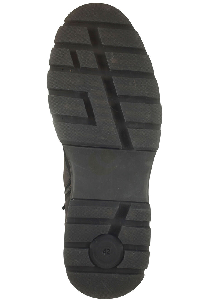 Bullboxer Stiefelette Leder Schwarz Warmfutter