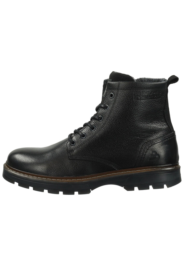 Bullboxer Stiefelette Leder Schwarz Warmfutter