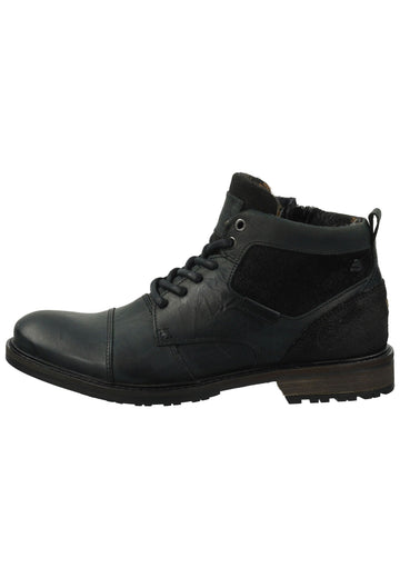 Bullboxer Stiefelette Leder Schwarz Warmfutter