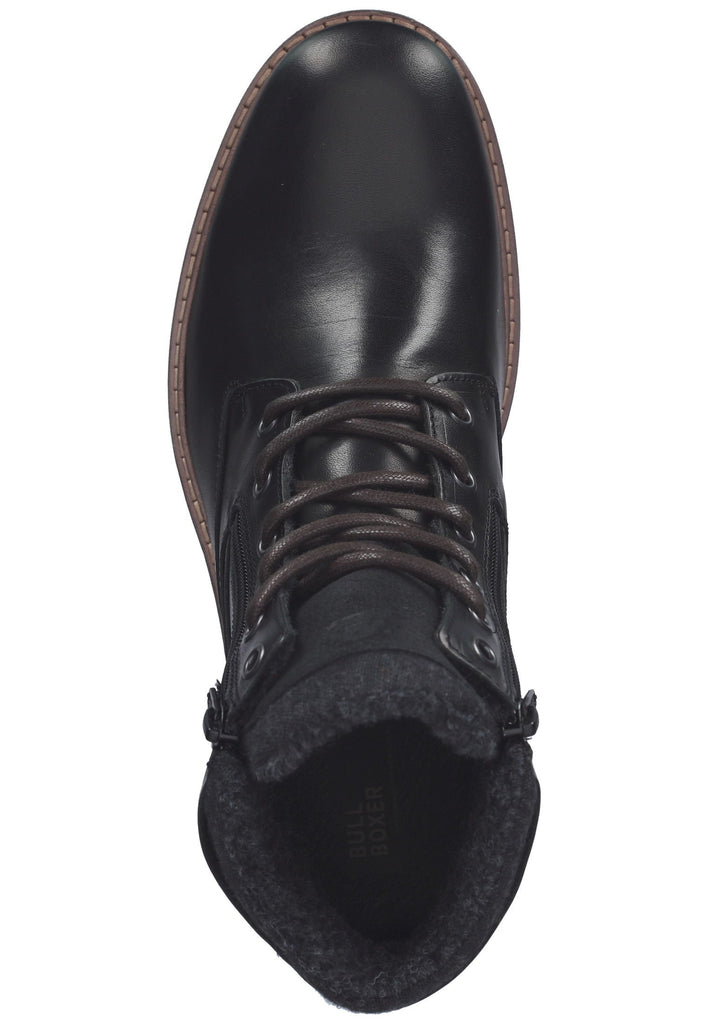 Bullboxer Stiefelette Leder Schwarz Warmfutter
