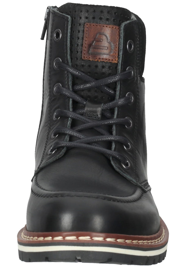 Bullboxer Stiefelette Leder Schwarz Warmfutter