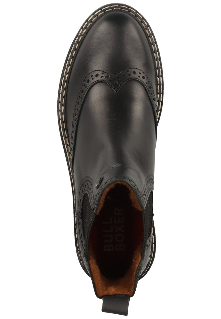 Bullboxer Stiefelette Leder Schwarz Warmfutter