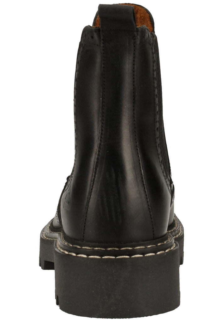Bullboxer Stiefelette Leder Schwarz Warmfutter