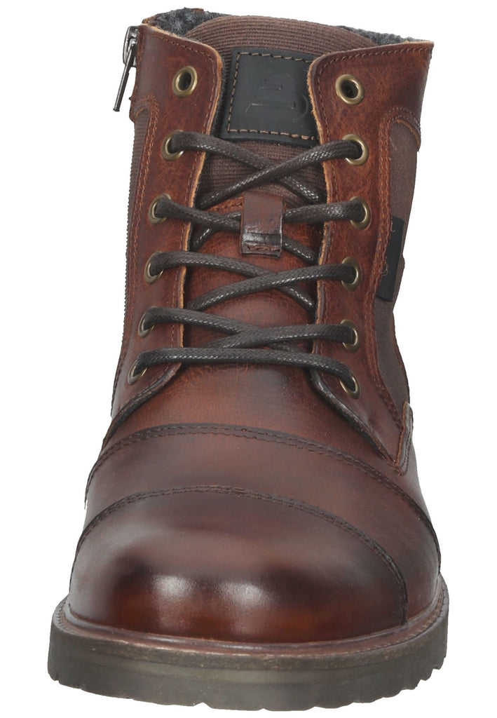 Bullboxer Stiefelette Leder/Textil Braun Warmfutter