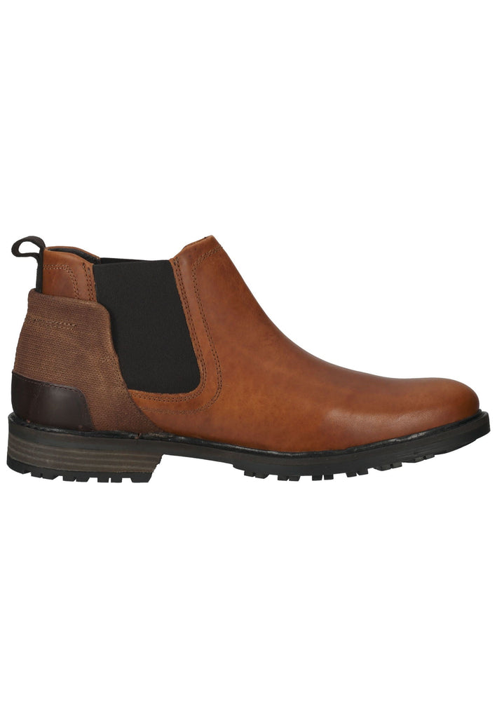 Bullboxer Stiefelette Leder/Textil Cognac