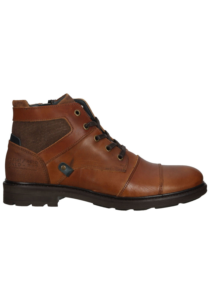 Bullboxer Stiefelette Leder/Textil Cognac