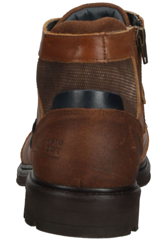 Bullboxer Stiefelette Leder/Textil Cognac