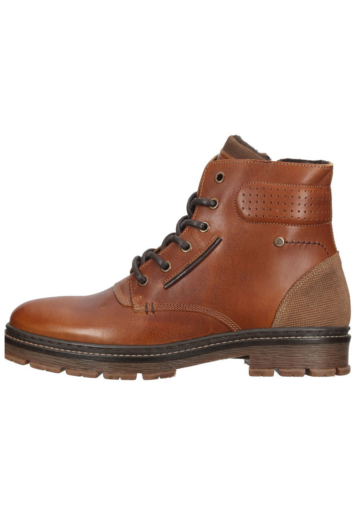 Bullboxer Stiefelette Leder/Textil Cognac Warmfutter