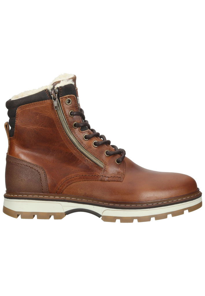 Bullboxer Stiefelette Leder/Textil Cognac Warmfutter