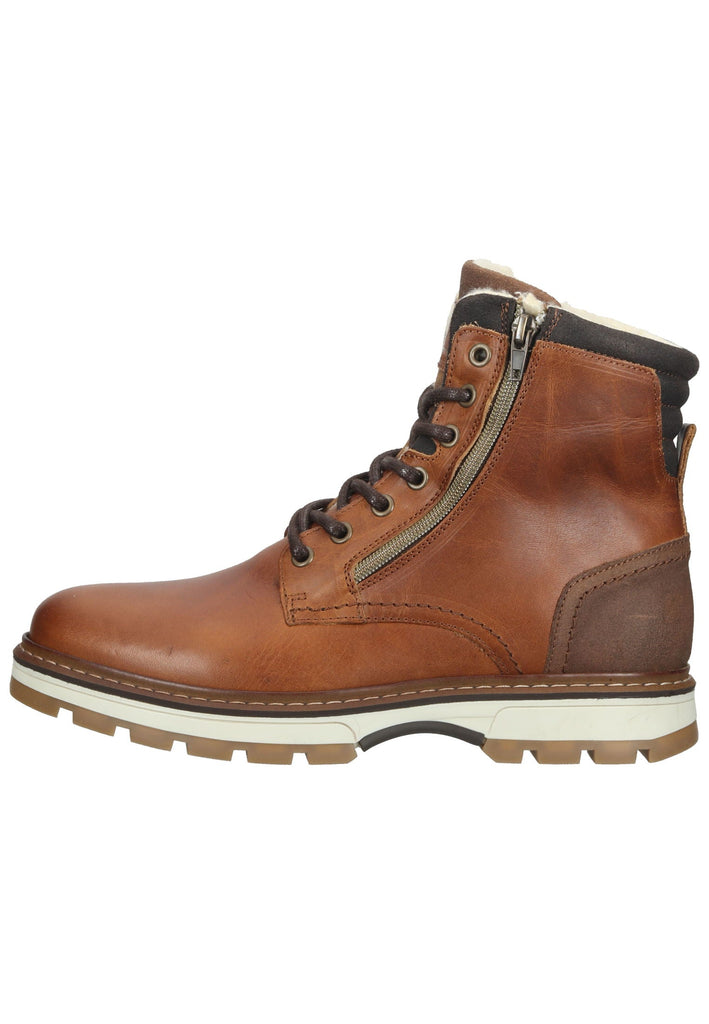 Bullboxer Stiefelette Leder/Textil Cognac Warmfutter