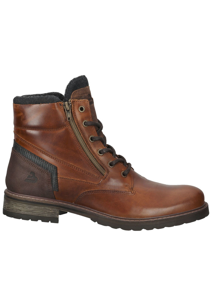 Bullboxer Stiefelette Leder/Textil Cognac Warmfutter
