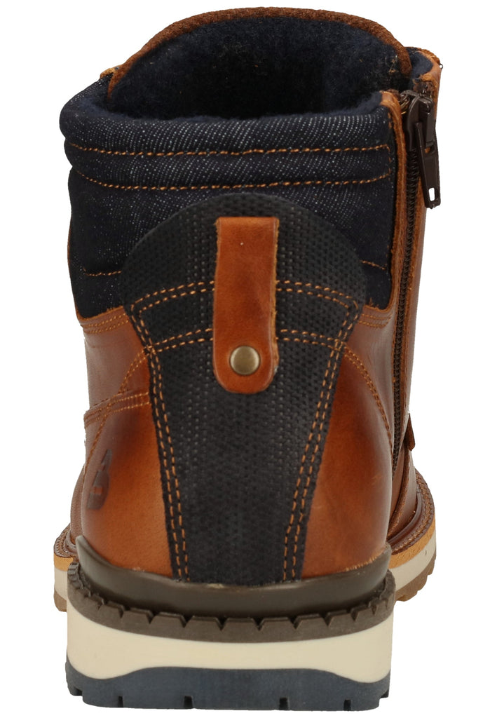 Bullboxer Stiefelette Leder/Textil Cognac Warmfutter