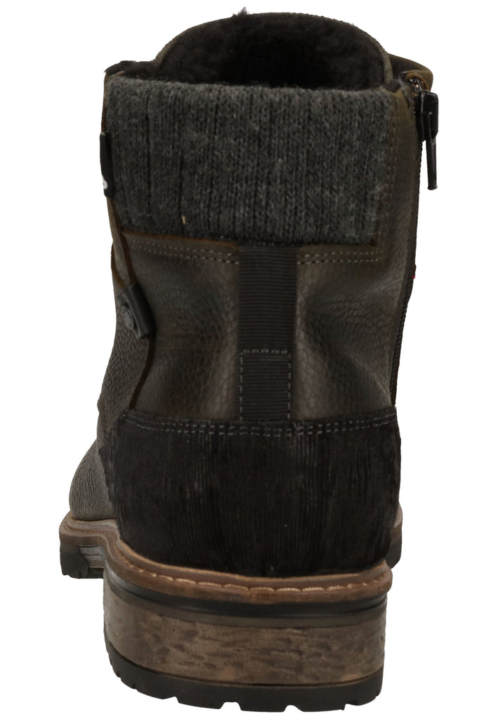 Bullboxer Stiefelette Leder/Textil Khaki Warmfutter