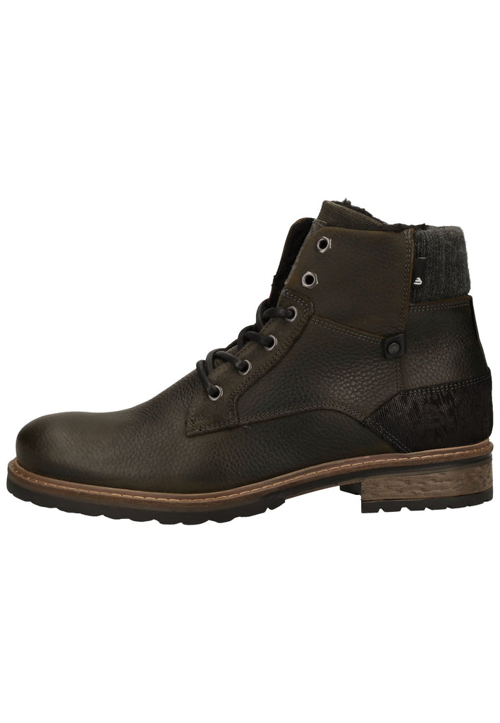 Bullboxer Stiefelette Leder/Textil Khaki Warmfutter