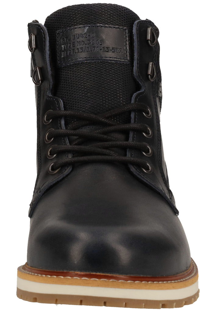 Bullboxer Stiefelette Leder/Textil Navy Warmfutter