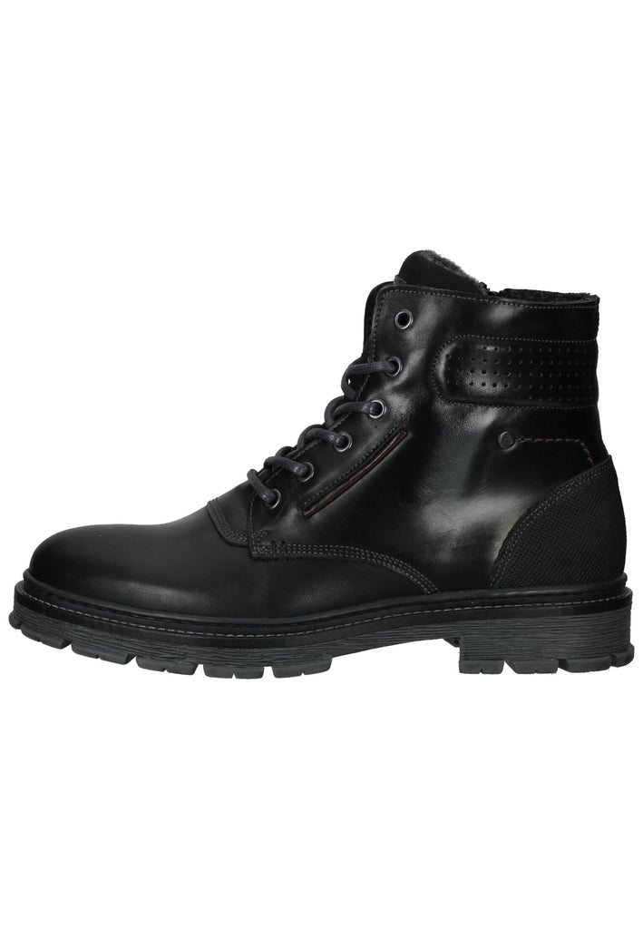 Bullboxer Stiefelette Leder/Textil Schwarz Warmfutter