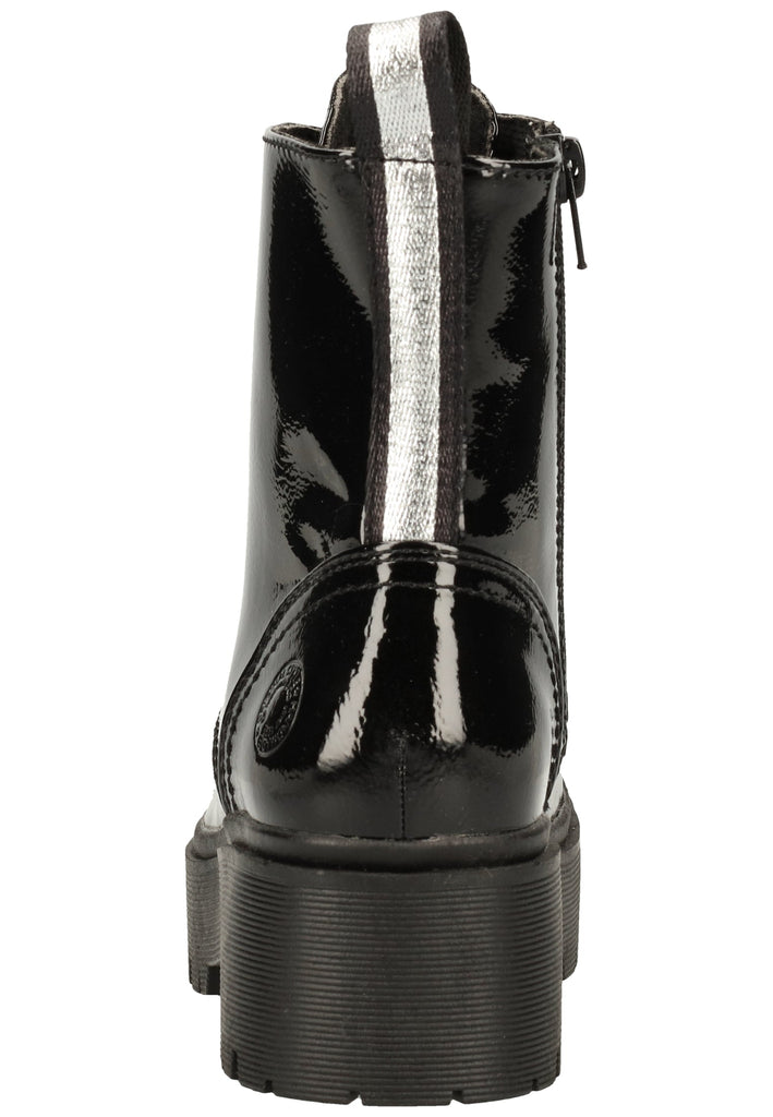 Bullboxer Stiefelette Lederimitat Schwarz Lack