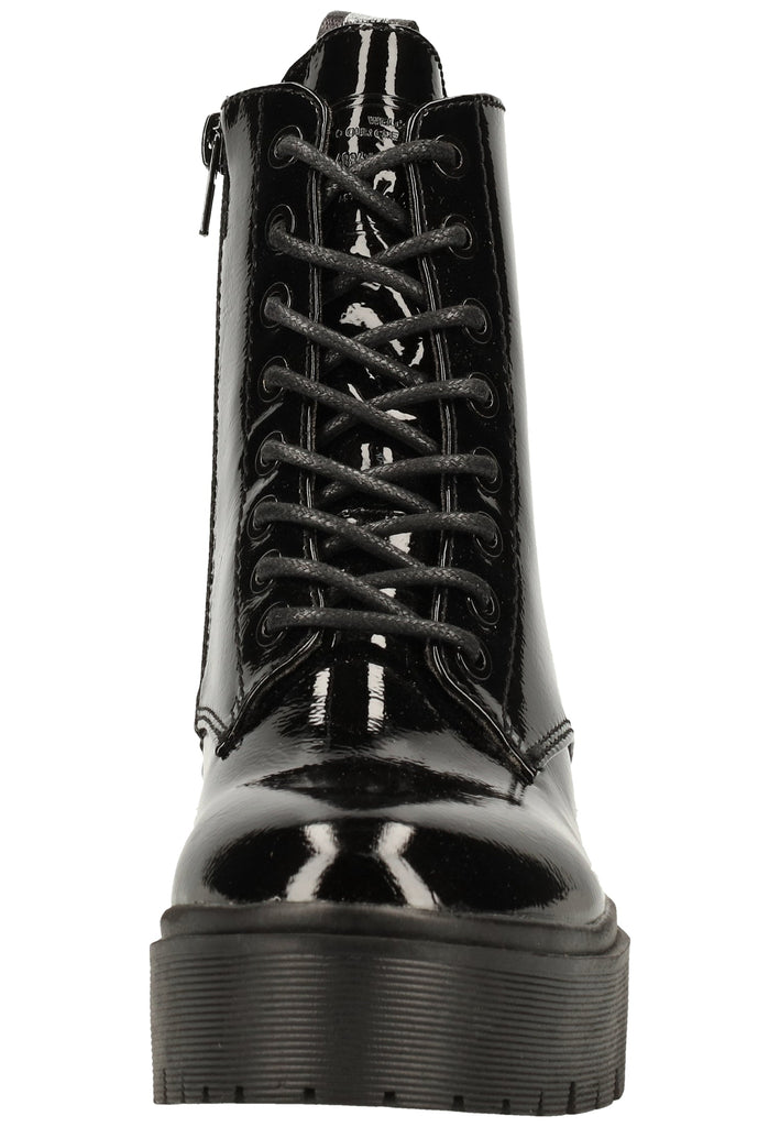 Bullboxer Stiefelette Lederimitat Schwarz Lack