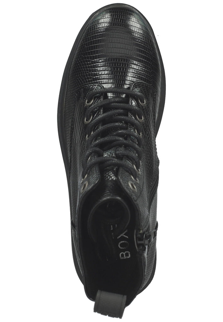 Bullboxer Stiefelette Lederimitat Schwarz/Schwarz