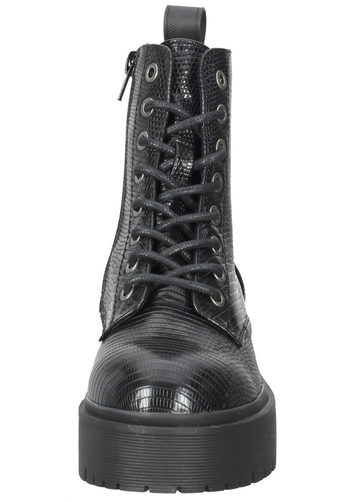 Bullboxer Stiefelette Lederimitat Schwarz/Schwarz