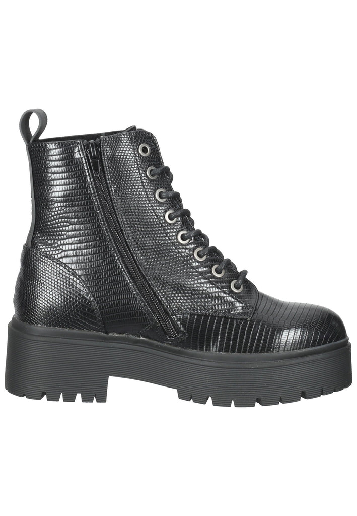 Bullboxer Stiefelette Lederimitat Schwarz/Schwarz