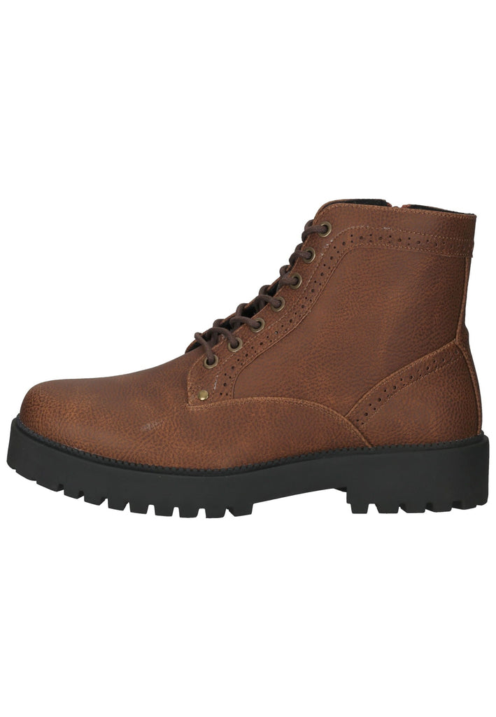 Bullboxer Stiefelette Lederimitat/Textil Cognac