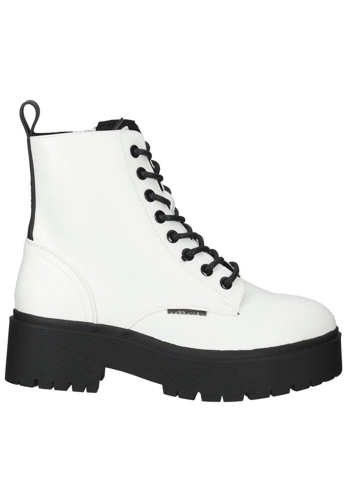 Bullboxer Stiefelette Lederimitat Weiß/Schwarz