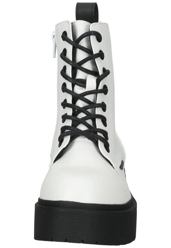 Bullboxer Stiefelette Lederimitat Weiß/Schwarz