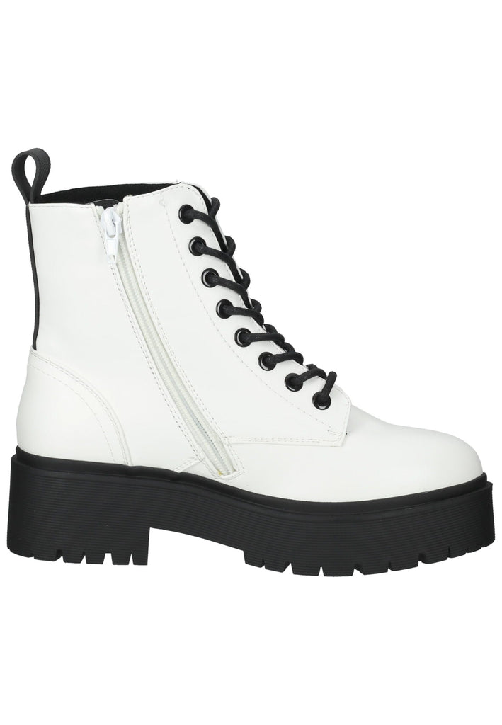 Bullboxer Stiefelette Lederimitat Weiß/Schwarz