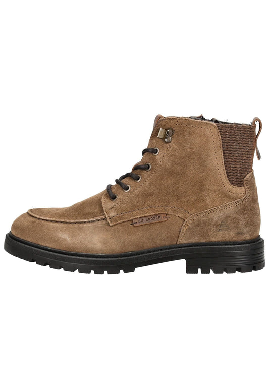 Bullboxer Stiefelette Veloursleder Mittelbraun