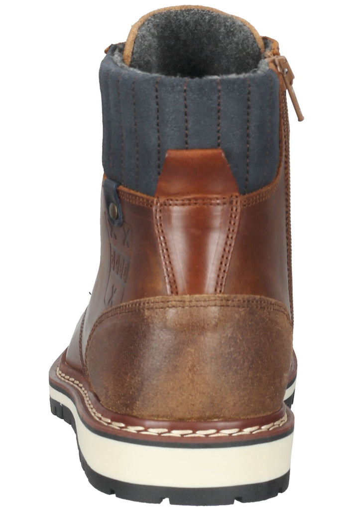 Stiefeletten Bullboxer Stiefelette Leder Cognac Warmfutter