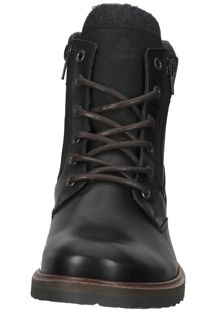 Stiefeletten Bullboxer Stiefelette Leder Schwarz Warmfutter