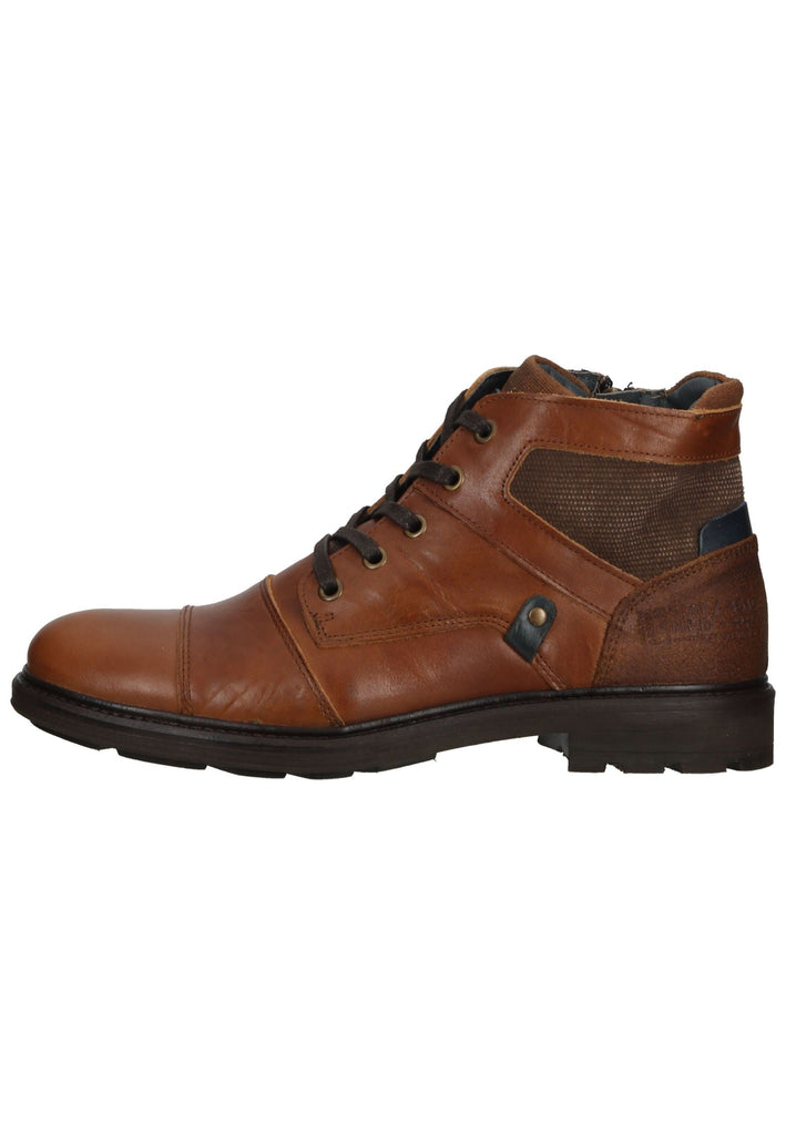 Stiefeletten Bullboxer Stiefelette Leder/Textil Cognac