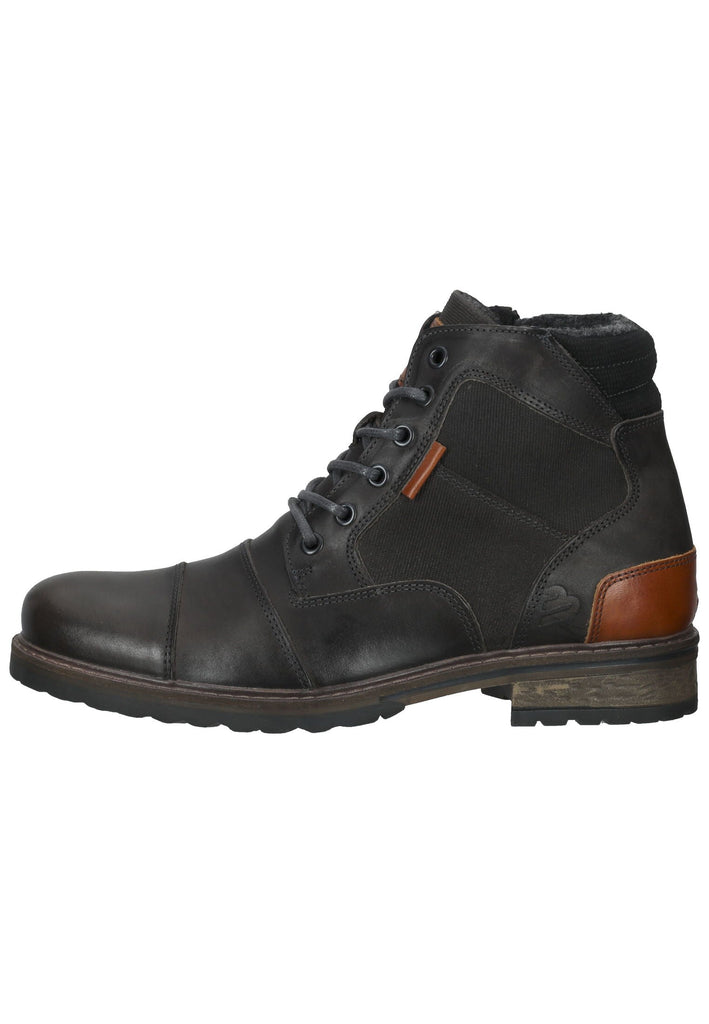 Stiefeletten Bullboxer Stiefelette Leder/Textil Grau Warmfutter