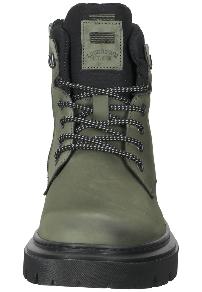 Stiefeletten Bullboxer Stiefelette Leder/Textil Grün