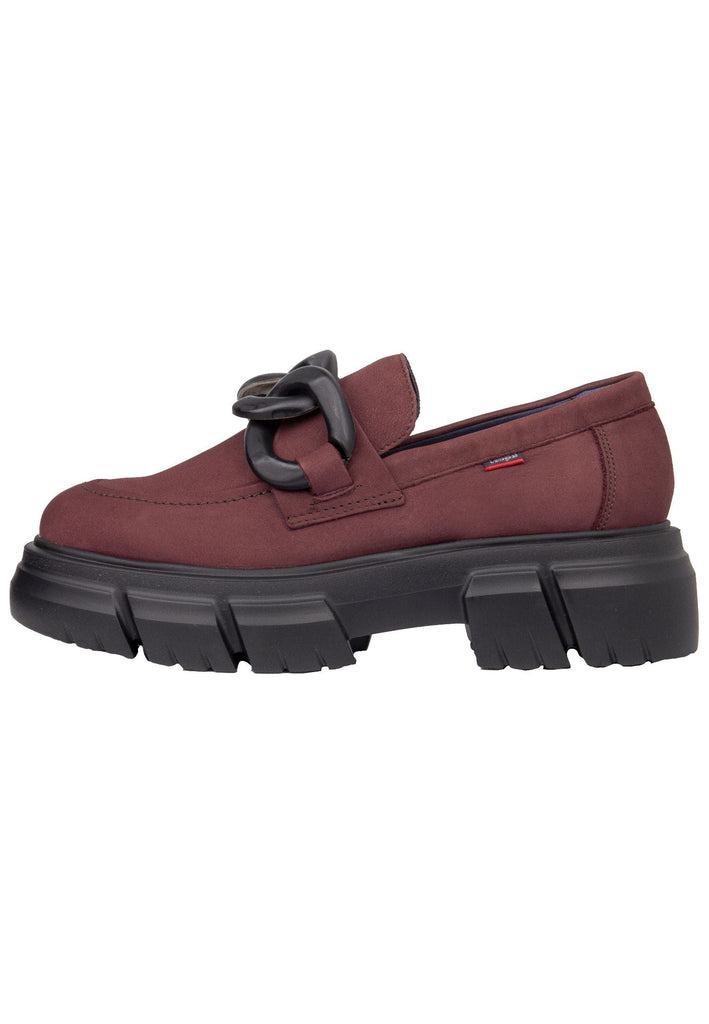 CallagHan Slipper Leder Dunkelrot