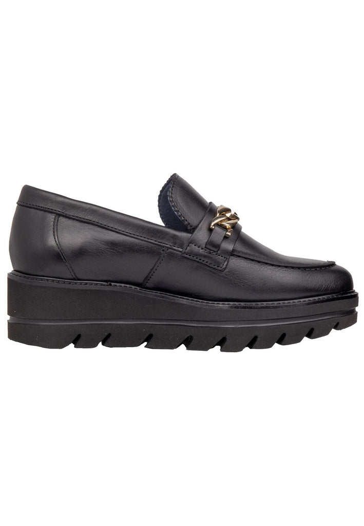 CallagHan Slipper Leder Schwarz