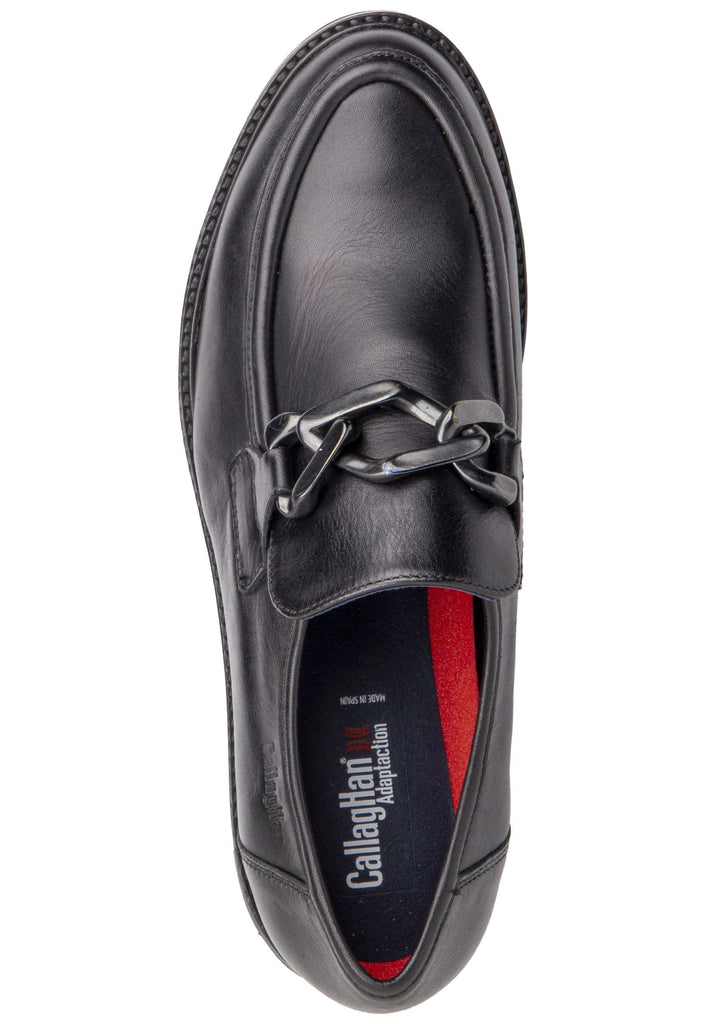 CallagHan Slipper Leder Schwarz