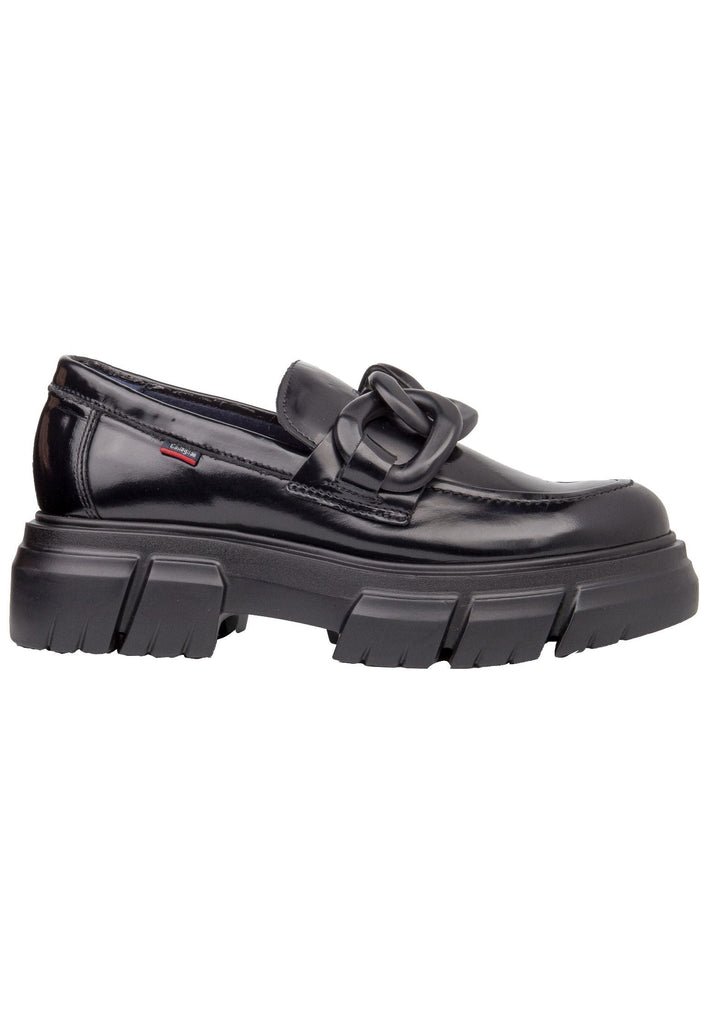 CallagHan Slipper Leder Schwarz