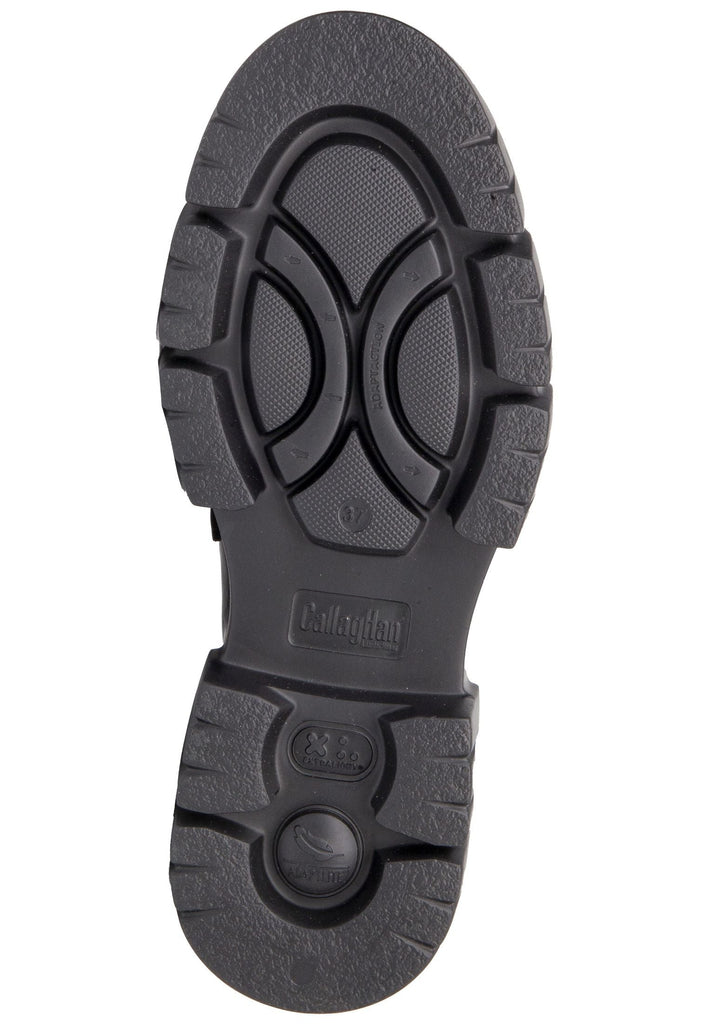 CallagHan Slipper Leder Schwarz