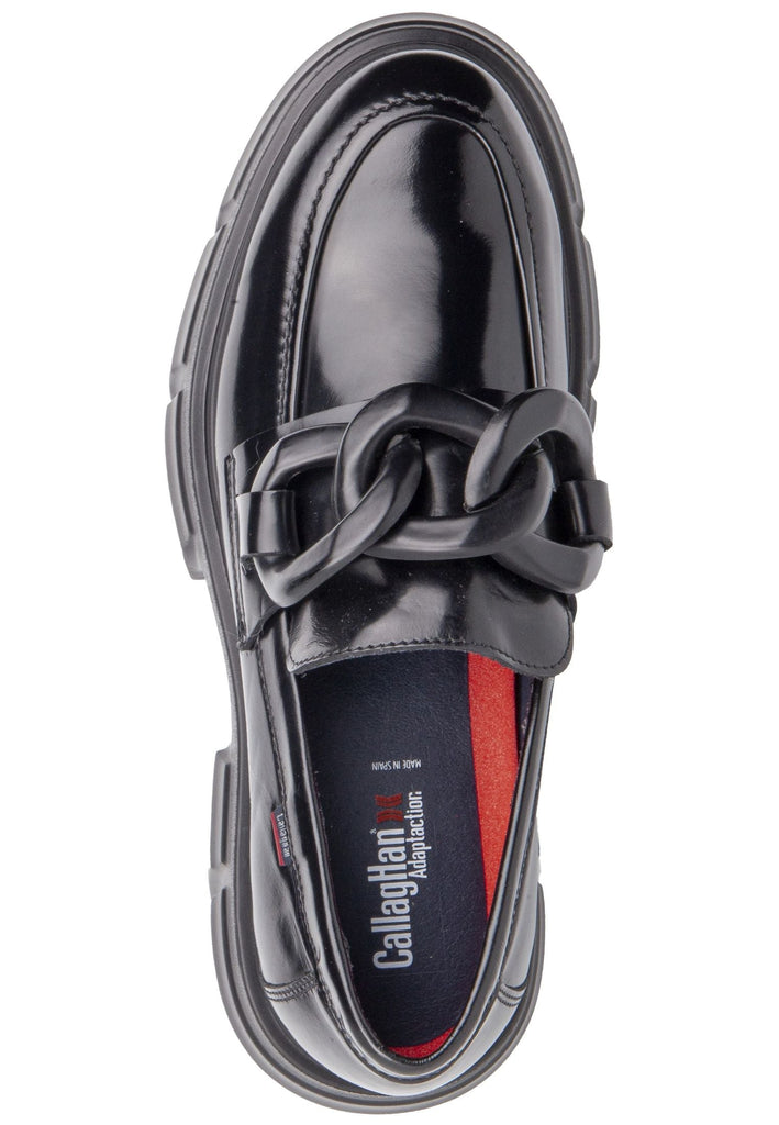 CallagHan Slipper Leder Schwarz