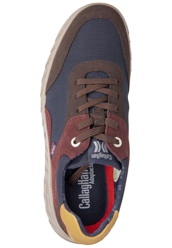 CallagHan Sneaker Leder/Textil Braun/Blau