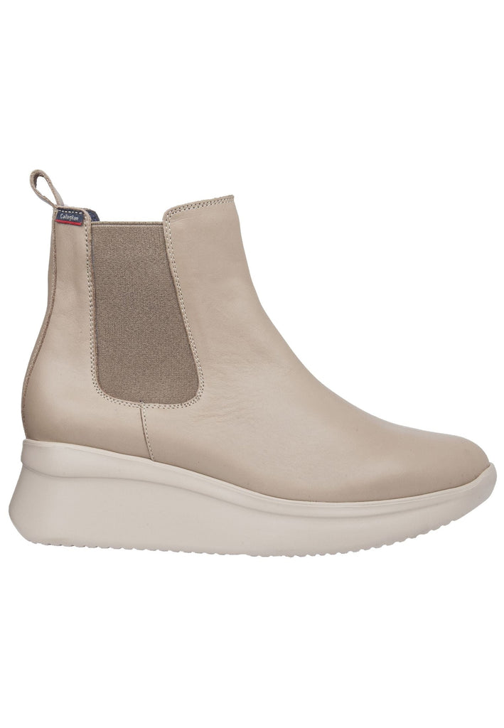 CallagHan Stiefelette Leder/Textil Beige